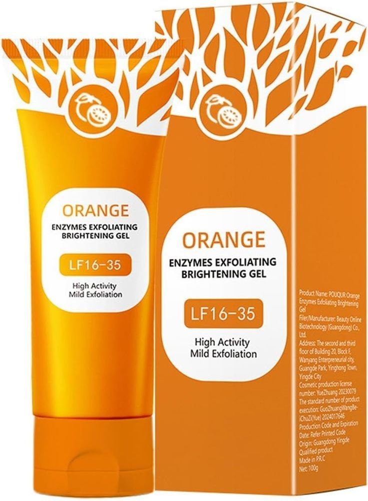 🍊 Révélez l’éclat naturel de votre peau avec le Gel Exfoliant aux Enzymes d’Orange