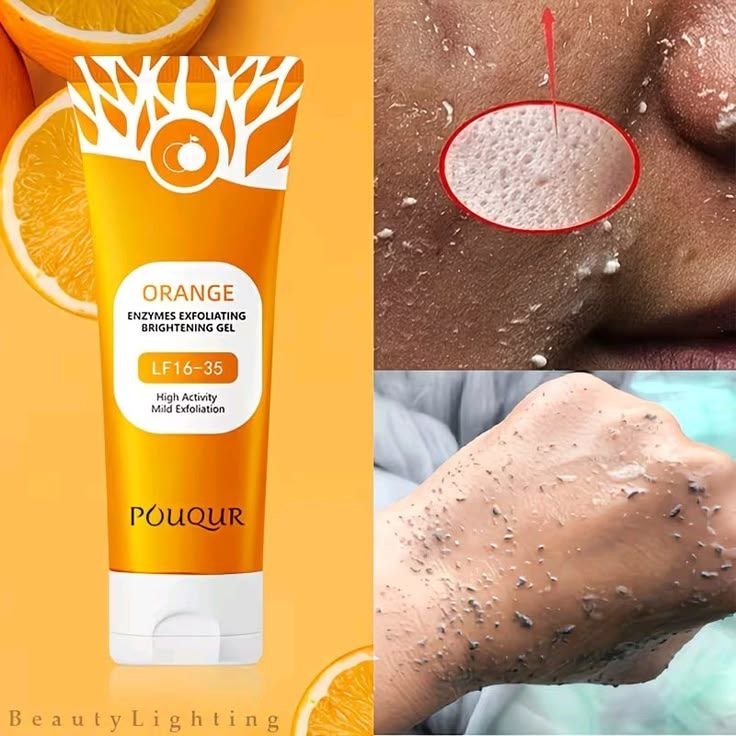🍊 Révélez l’éclat naturel de votre peau avec le Gel Exfoliant aux Enzymes d’Orange