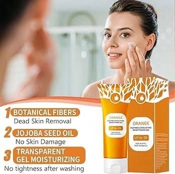 🍊 Révélez l’éclat naturel de votre peau avec le Gel Exfoliant aux Enzymes d’Orange