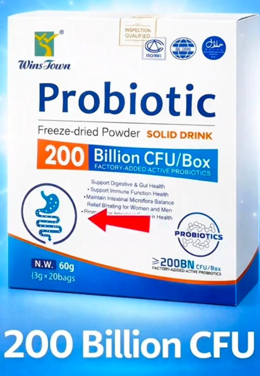 Probiotiques Premium Wins Town - 200 Milliards de CFU (Confort Intestinal & Immunité)